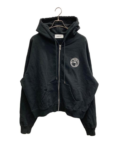 AMBUSH（アンブッシュ）AMBUSH (アンブッシュ) ロゴ ジップアップ フーディー ブラック サイズ:Lの古着・服飾アイテム