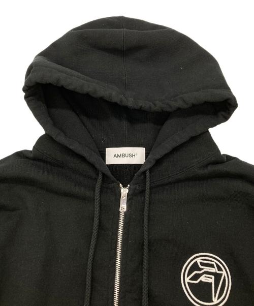 AMBUSH（アンブッシュ）AMBUSH (アンブッシュ) ロゴ ジップアップ フーディー ブラック サイズ:Lの古着・服飾アイテム