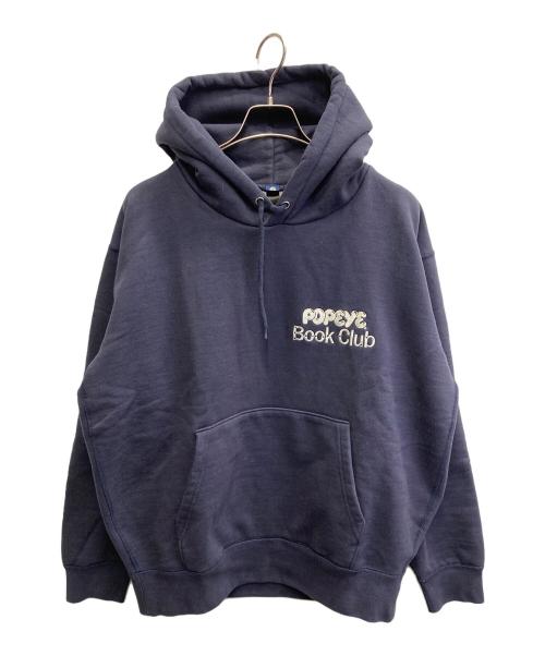 POPEYE（ポパイ）POPEYE (ポパイ) ACTUAL SOURCE (アクチュアルソース) BooK Club Hoodie ネイビー サイズ:XLの古着・服飾アイテム