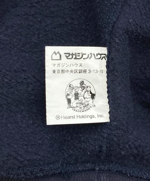 POPEYE（ポパイ）POPEYE (ポパイ) ACTUAL SOURCE (アクチュアルソース) BooK Club Hoodie ネイビー サイズ:XLの古着・服飾アイテム