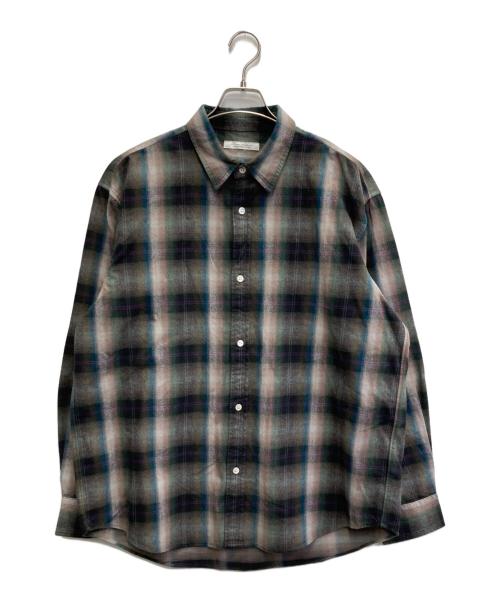 JOURNAL STANDARD（ジャーナルスタンダード）JOURNAL STANDARD (ジャーナルスタンダード) パターン レギュラー カラー ネル シャツ グリーン サイズ:Lの古着・服飾アイテム