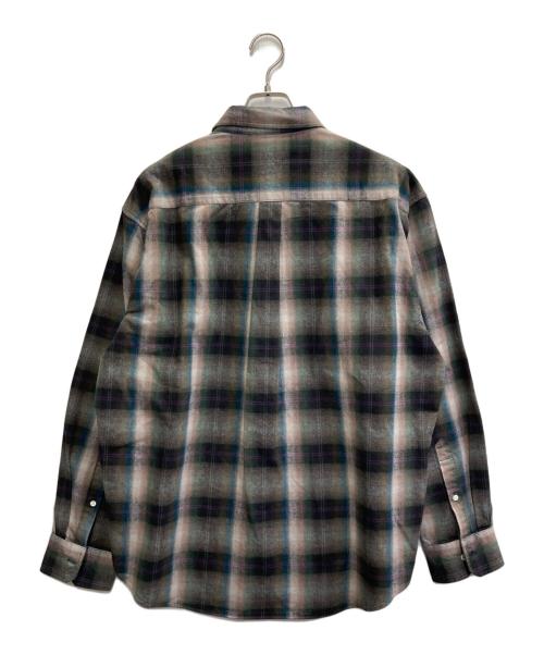 JOURNAL STANDARD（ジャーナルスタンダード）JOURNAL STANDARD (ジャーナルスタンダード) パターン レギュラー カラー ネル シャツ グリーン サイズ:Lの古着・服飾アイテム