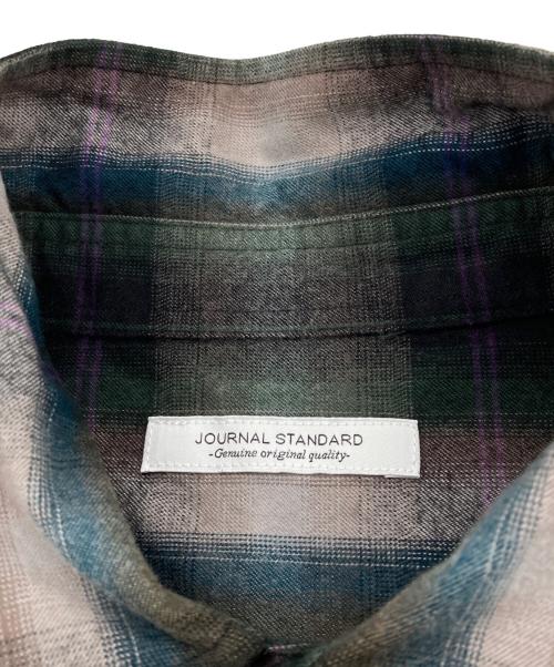 JOURNAL STANDARD（ジャーナルスタンダード）JOURNAL STANDARD (ジャーナルスタンダード) パターン レギュラー カラー ネル シャツ グリーン サイズ:Lの古着・服飾アイテム
