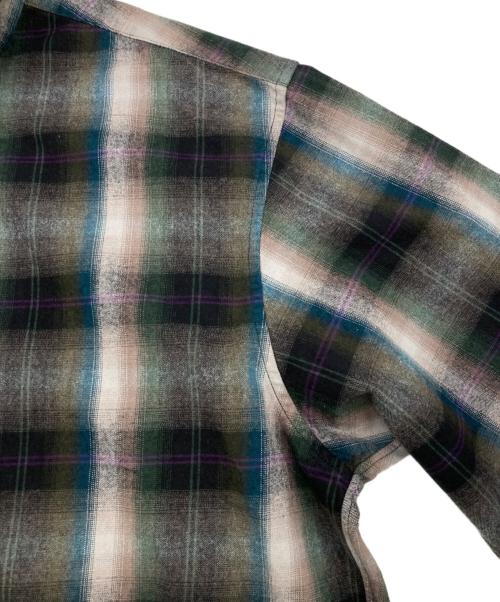 JOURNAL STANDARD（ジャーナルスタンダード）JOURNAL STANDARD (ジャーナルスタンダード) パターン レギュラー カラー ネル シャツ グリーン サイズ:Lの古着・服飾アイテム