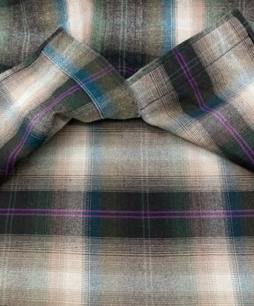 JOURNAL STANDARD（ジャーナルスタンダード）JOURNAL STANDARD (ジャーナルスタンダード) パターン レギュラー カラー ネル シャツ グリーン サイズ:Lの古着・服飾アイテム