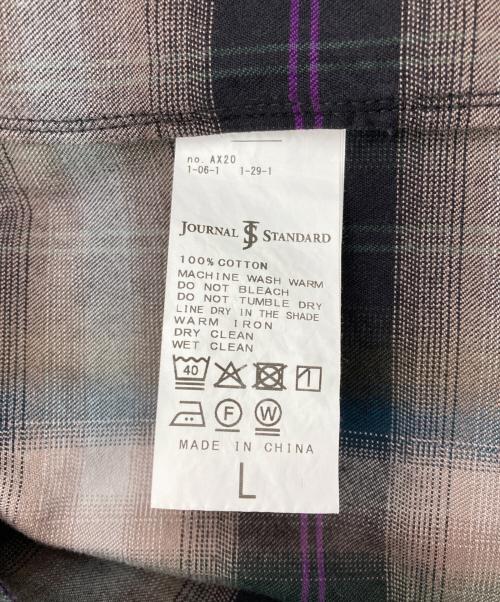 JOURNAL STANDARD（ジャーナルスタンダード）JOURNAL STANDARD (ジャーナルスタンダード) パターン レギュラー カラー ネル シャツ グリーン サイズ:Lの古着・服飾アイテム