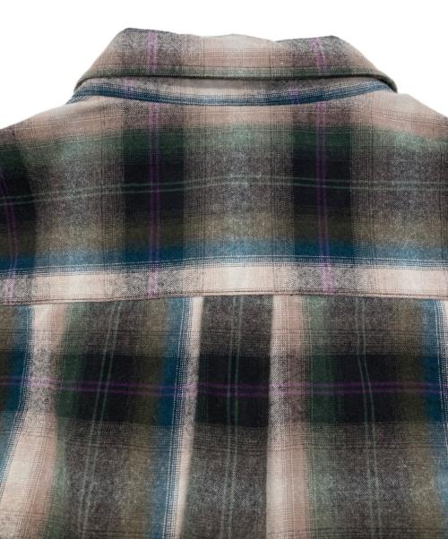 JOURNAL STANDARD（ジャーナルスタンダード）JOURNAL STANDARD (ジャーナルスタンダード) パターン レギュラー カラー ネル シャツ グリーン サイズ:Lの古着・服飾アイテム
