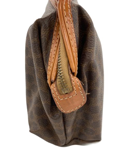 CELINE（セリーヌ）CELINE (セリーヌ) 【OLD】マカダム柄トリオンフ ポーチ ブラウンの古着・服飾アイテム