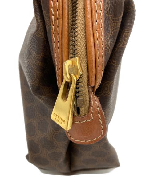 CELINE（セリーヌ）CELINE (セリーヌ) 【OLD】マカダム柄トリオンフ ポーチ ブラウンの古着・服飾アイテム