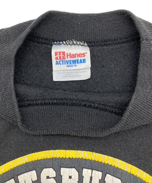 Hanes（ヘインズ）Hanes (ヘインズ) 90s プリントスウェット【USA製】 ブラック サイズ:XLの古着・服飾アイテム