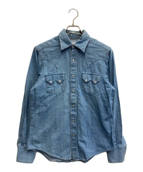 Rockmount Ranch Wear（ロックマウントランチウェア）Rockmount Ranch Wear (ロックマウントランチウェア) デニムウエスタンシャツ【USA製】 インディゴ サイズ:14×32の古着・服飾アイテム
