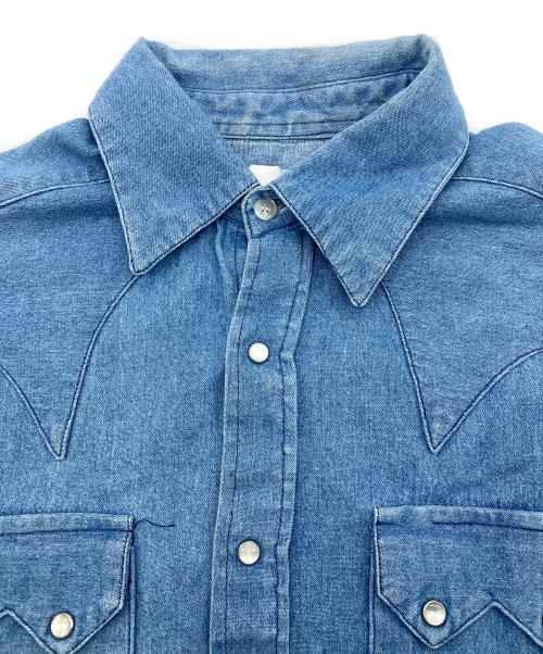 Rockmount Ranch Wear（ロックマウントランチウェア）Rockmount Ranch Wear (ロックマウントランチウェア) デニムウエスタンシャツ【USA製】 インディゴ サイズ:14×32の古着・服飾アイテム