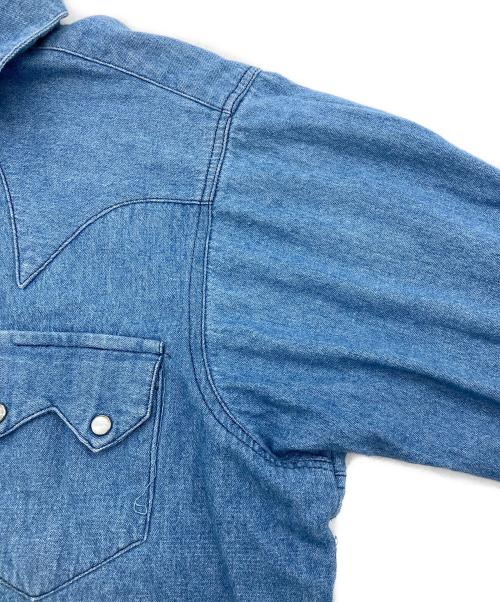 Rockmount Ranch Wear（ロックマウントランチウェア）Rockmount Ranch Wear (ロックマウントランチウェア) デニムウエスタンシャツ【USA製】 インディゴ サイズ:14×32の古着・服飾アイテム