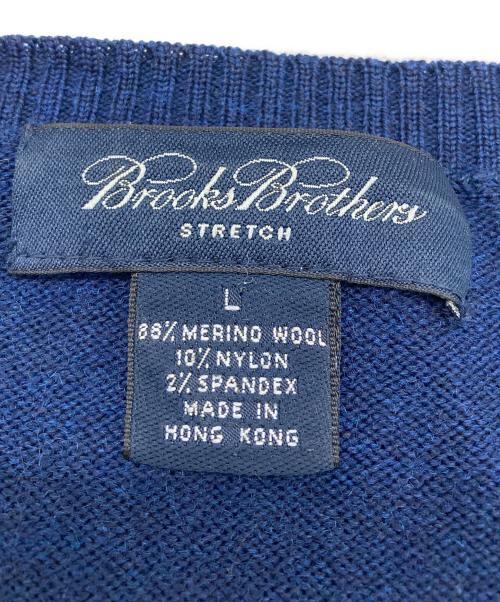 BROOKS BROTHERS（ブルックスブラザーズ）BROOKS BROTHERS (ブルックスブラザーズ) メリノウールＶネックニット ネイビー サイズ:Lの古着・服飾アイテム