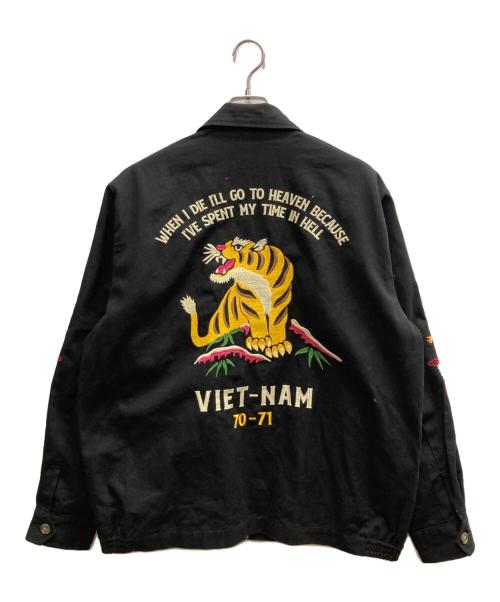 HOUSTON（ヒューストン）HOUSTON (ヒューストン) ベトナムジャケット ブラック サイズ:XLの古着・服飾アイテム