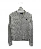 POLO RALPH LAURENポロ・ラルフローレン）の古着「ケーブルニット」｜グレー