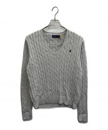 POLO RALPH LAUREN（ポロ・ラルフローレン）の古着「ケーブルニット」｜グレー