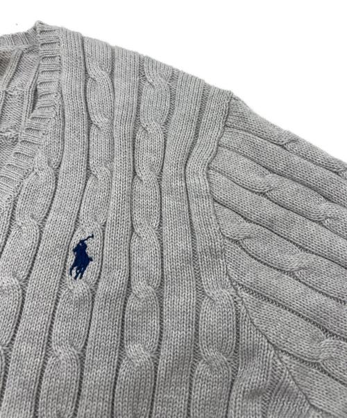 POLO RALPH LAUREN（ポロ・ラルフローレン）POLO RALPH LAUREN (ポロ・ラルフローレン) ケーブルニット グレー サイズ:XLの古着・服飾アイテム