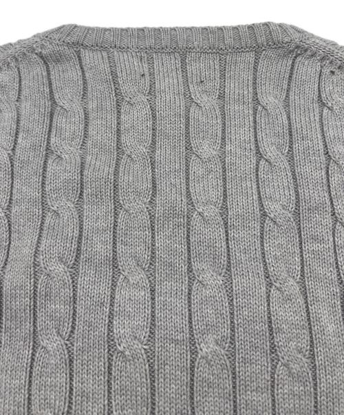 POLO RALPH LAUREN（ポロ・ラルフローレン）POLO RALPH LAUREN (ポロ・ラルフローレン) ケーブルニット グレー サイズ:XLの古着・服飾アイテム
