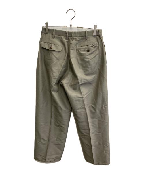 seven by seven（セブンバイセブン）seven by seven (セブンバイセブン) IN-TUCK TROUSERS シルク/ウール オリーブ サイズ:Sの古着・服飾アイテム