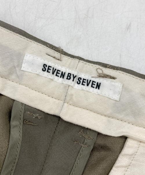 seven by seven（セブンバイセブン）seven by seven (セブンバイセブン) IN-TUCK TROUSERS シルク/ウール オリーブ サイズ:Sの古着・服飾アイテム
