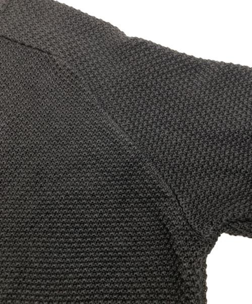 seven by seven（セブンバイセブン）seven by seven (セブンバイセブン) CREW NECK LINEN KNIT SWEATER - Moss stitch - ブラック サイズ:Sの古着・服飾アイテム