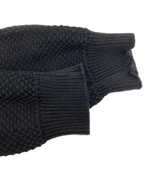 seven by seven（セブンバイセブン）seven by seven (セブンバイセブン) CREW NECK LINEN KNIT SWEATER - Moss stitch - ブラック サイズ:Sの古着・服飾アイテム