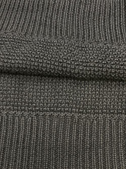 seven by seven（セブンバイセブン）seven by seven (セブンバイセブン) CREW NECK LINEN KNIT SWEATER - Moss stitch - ブラック サイズ:Sの古着・服飾アイテム