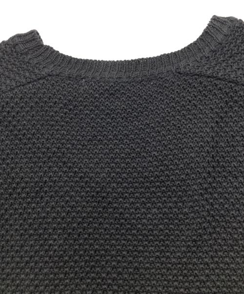seven by seven（セブンバイセブン）seven by seven (セブンバイセブン) CREW NECK LINEN KNIT SWEATER - Moss stitch - ブラック サイズ:Sの古着・服飾アイテム