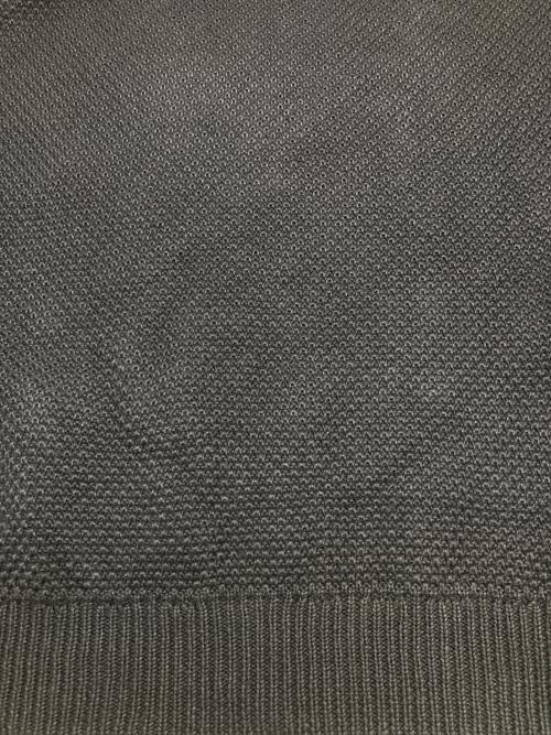 seven by seven（セブンバイセブン）seven by seven (セブンバイセブン) CREW NECK LINEN KNIT SWEATER - Moss stitch - ブラック サイズ:Sの古着・服飾アイテム
