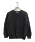 seven by seven（セブンバイセブン）の古着「CREW NECK LINEN KNIT SWEATER - Moss stitch -」｜ブラック