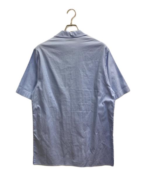 GUCCI（グッチ）GUCCI (グッチ) ロゴスクリプト オーバーサイズボウリングシャツ ブルー サイズ:44の古着・服飾アイテム