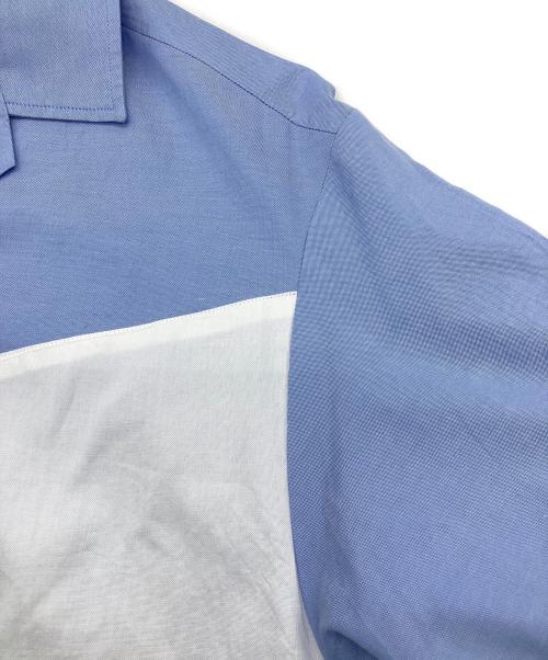 GUCCI（グッチ）GUCCI (グッチ) ロゴスクリプト オーバーサイズボウリングシャツ ブルー サイズ:44の古着・服飾アイテム