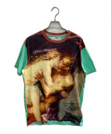 Vivienne Westwood（ヴィヴィアンウエストウッド）の古着「”Kiss ”Printed T-Shirt」｜ブラウン×ブルー