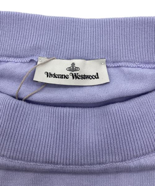 Vivienne Westwood（ヴィヴィアンウエストウッド）Vivienne Westwood (ヴィヴィアンウエストウッド) オーブ刺繍 ニットミニスカート パープル サイズ:Mの古着・服飾アイテム