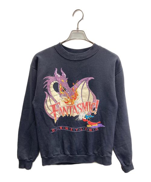 DISNEY（ディズニー）Disney (ディズニー) 90's VINTAGE FANTASMIC CREWNECK SWEATSHIRT【USA製】 ネイビー サイズ:M 38-40の古着・服飾アイテム