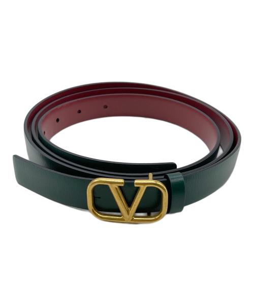 VALENTINO（ヴァレンティノ）VALENTINO (ヴァレンティノ) シグネチャー ベルト グリーン サイズ:120/48の古着・服飾アイテム