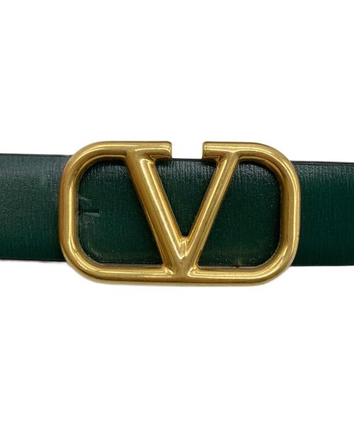 VALENTINO（ヴァレンティノ）VALENTINO (ヴァレンティノ) シグネチャー ベルト グリーン サイズ:120/48の古着・服飾アイテム