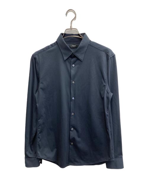 theory（セオリー）theory (セオリー) ストレッチシャツ/22FW ネイビー サイズ:Mの古着・服飾アイテム