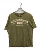 HARLEY-DAVIDSONハーレーダビッドソン）の古着「00’ＳイーグルプリントTシャツ」｜グリーン