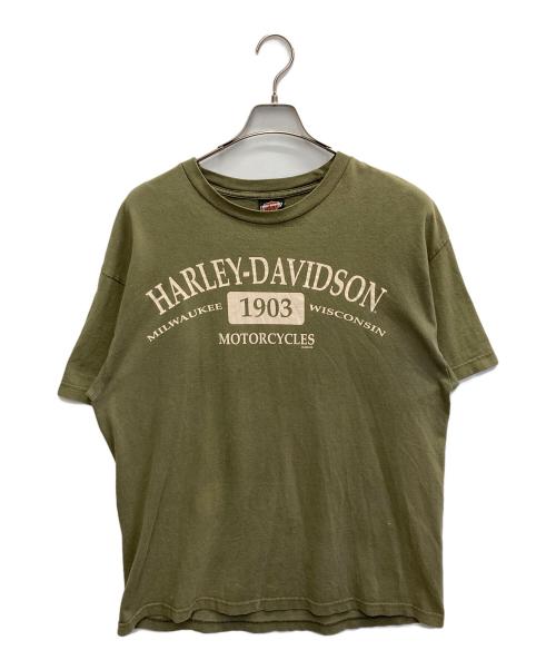 HARLEY-DAVIDSON（ハーレーダビッドソン）HARLEY-DAVIDSON (ハーレーダビッドソン) 00’ＳイーグルプリントTシャツ グリーン サイズ:不明の古着・服飾アイテム