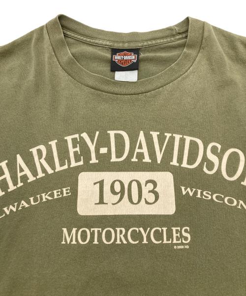 HARLEY-DAVIDSON（ハーレーダビッドソン）HARLEY-DAVIDSON (ハーレーダビッドソン) 00’ＳイーグルプリントTシャツ グリーン サイズ:不明の古着・服飾アイテム
