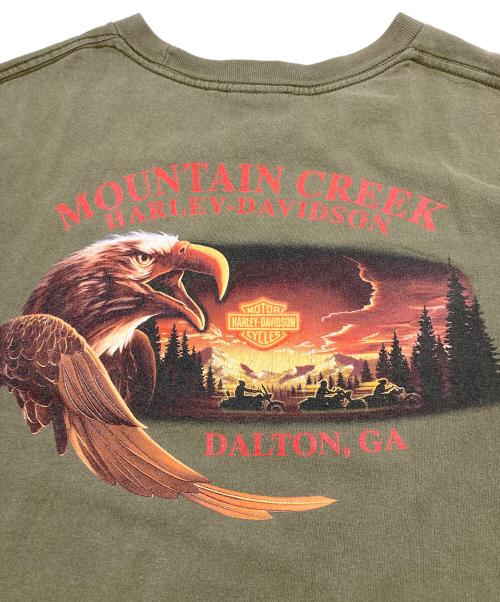 HARLEY-DAVIDSON（ハーレーダビッドソン）HARLEY-DAVIDSON (ハーレーダビッドソン) 00’ＳイーグルプリントTシャツ グリーン サイズ:不明の古着・服飾アイテム