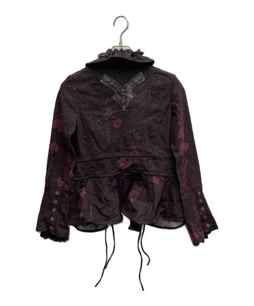 OZZON（オッズオン）OZZON (オッズオン) フリルデザインジャケット パープル サイズ:記載なしの古着・服飾アイテム