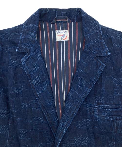 bluetrick（ブルートリック）bluetrick (ブルートリック) インディゴパッチテーラードジャケット インディゴ サイズ:4の古着・服飾アイテム