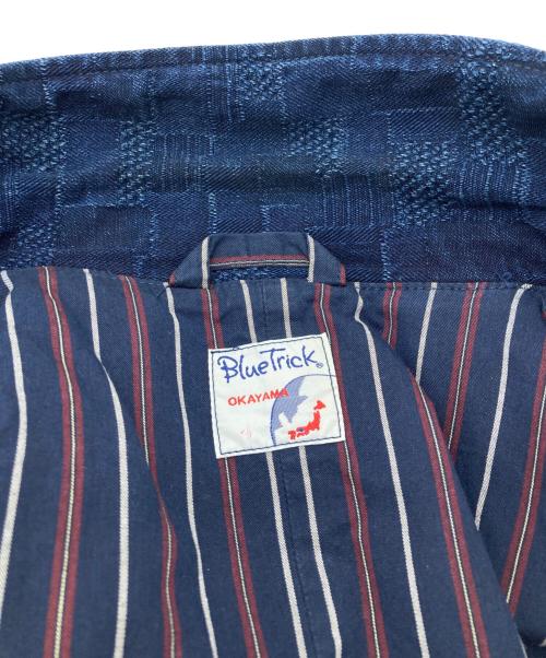 bluetrick（ブルートリック）bluetrick (ブルートリック) インディゴパッチテーラードジャケット インディゴ サイズ:4の古着・服飾アイテム