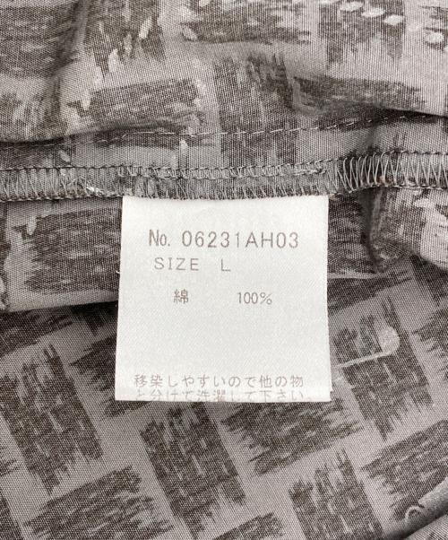 Thee Hysteric XXX（ジィ ヒステリックトリプルエックス）Thee Hysteric XXX (ジィ ヒステリックトリプルエックス) ROCKABILLY柄 オープンカラーシャツ ブラウン サイズ:Lの古着・服飾アイテム