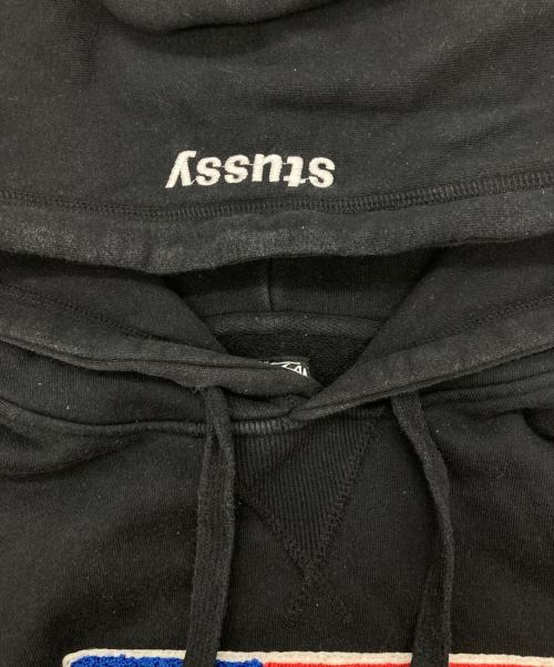 stussy（ステューシー）stussy (ステューシー) 00ｓ 星条旗刺繍パーカー ブラック サイズ:Mの古着・服飾アイテム