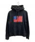 stussy（ステューシー）の古着「00ｓ 星条旗刺繍パーカー」｜ブラック