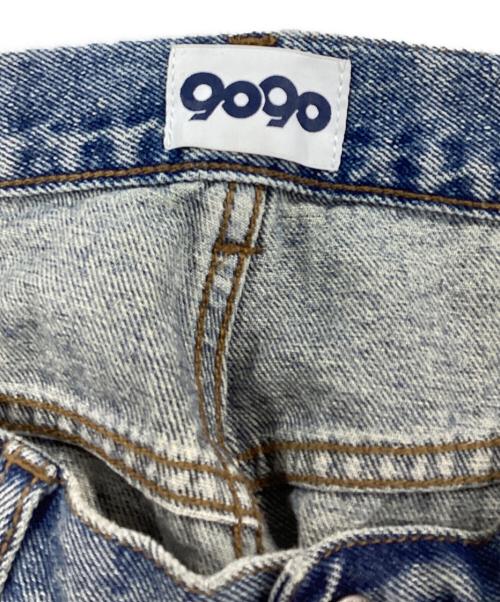 9090（9090）9090 (9090) King Logo Damage Buggy Denim インディゴ サイズ:Mの古着・服飾アイテム